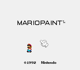 BS Mario Paint - BS Ban (Japan) Title Screen